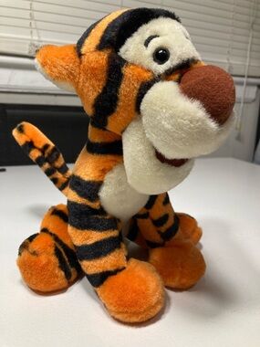 NWT VINTAGE Disney Tigger Plush - Orange, Black & Cream Striped Stuffed Animal